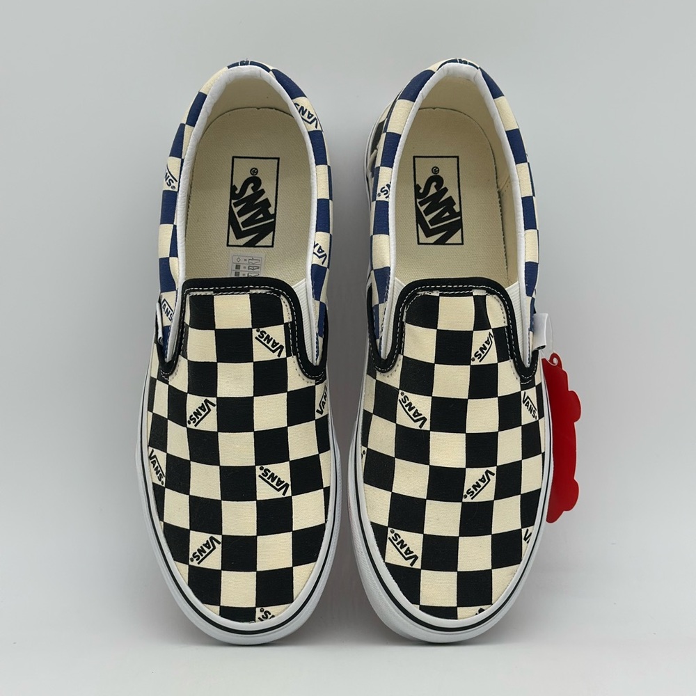 Vans Black and White Slip-On Checkerboard Sneakers - Picture 3 of 9